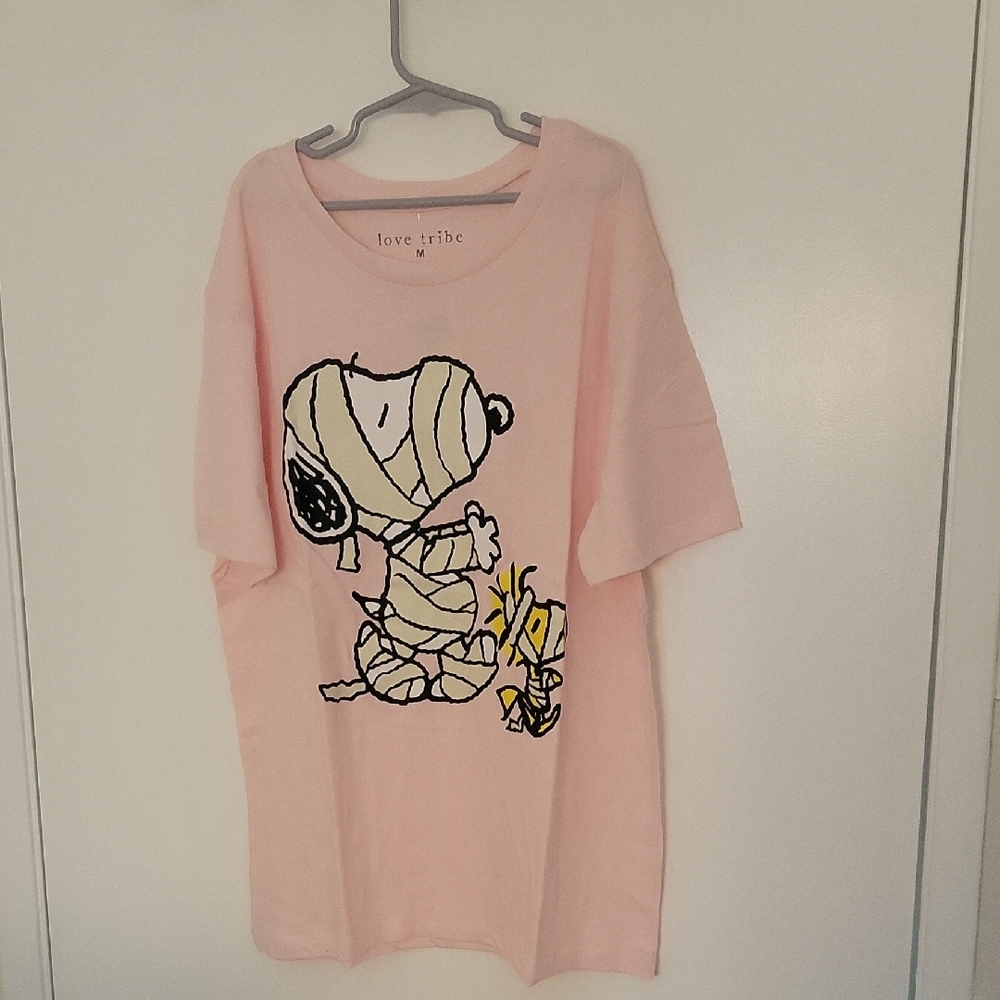 Love Tribe Pink Cartoon Graphic Tee